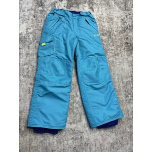 GIRLS CG CHAMPION SKI SNOWBOARD SNOW PANTS Sz 6 Winter DRY BLUE POCKETS EUC